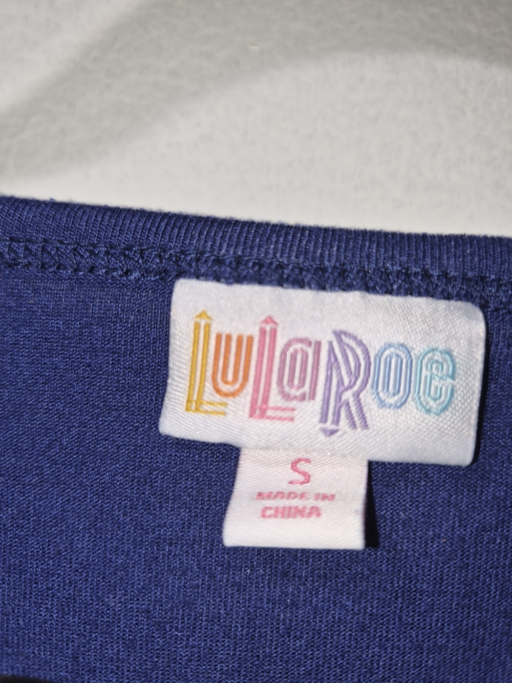 LuLaRoe Womans Navy Grey Dress